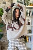 Big Softie Amour Slouch Knit Jumper Mocha Marl /12=